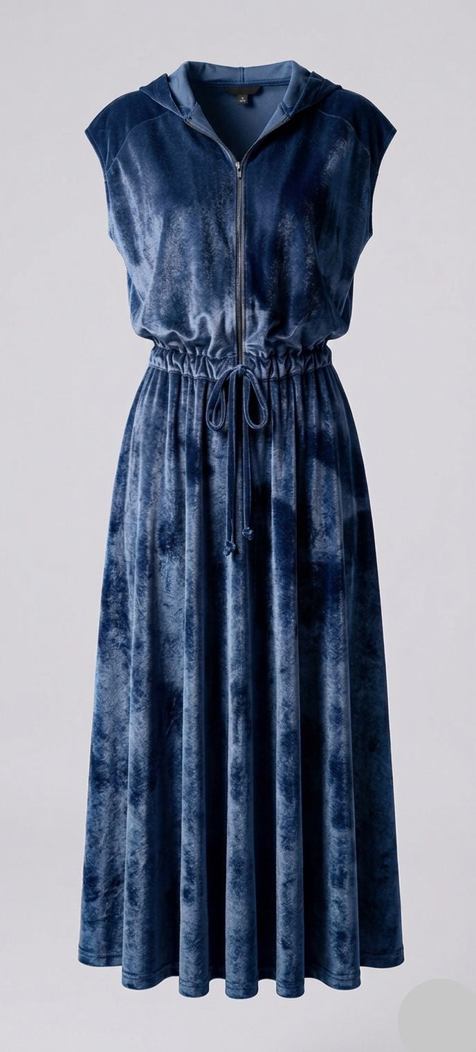 Vestido sem manga com zipper