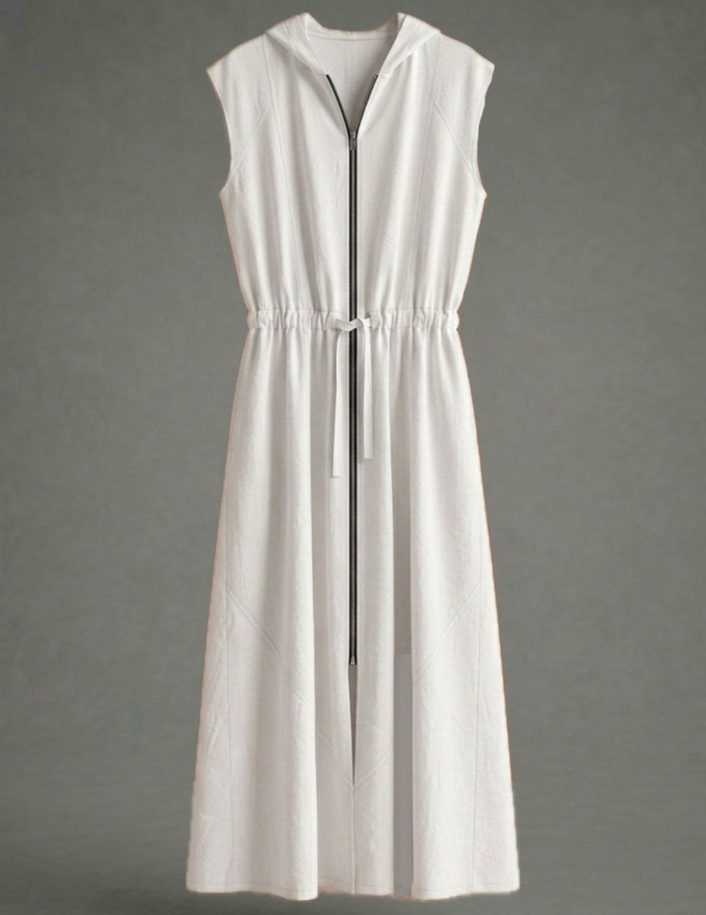 Vestido sem manga com zipper