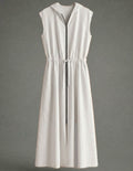 Vestido sem manga com zipper