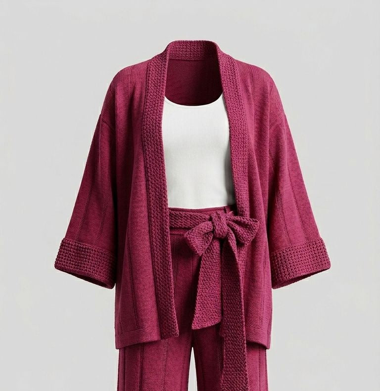 Kimono com cava dois tricos