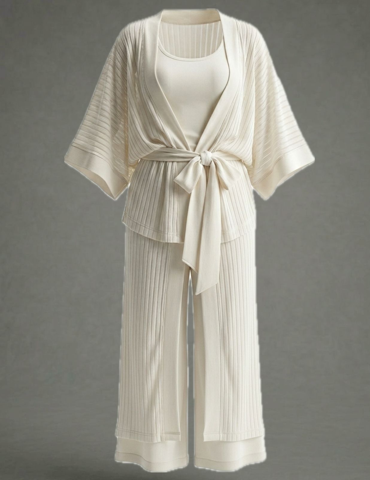 Calça saia tricot vazado