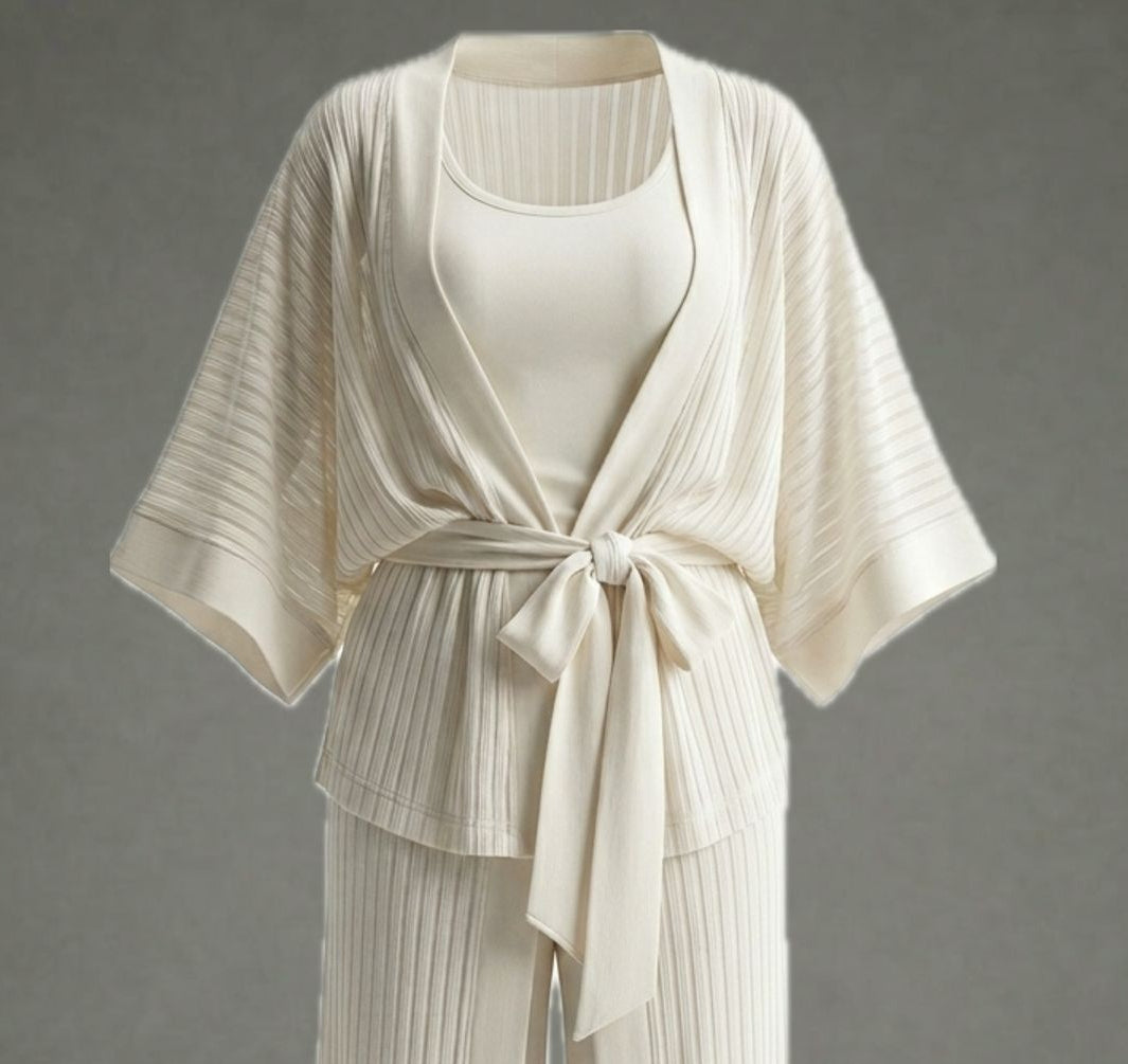 Kimono de tricot vazado