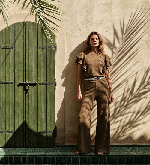 Blusa manga babados marrakesh