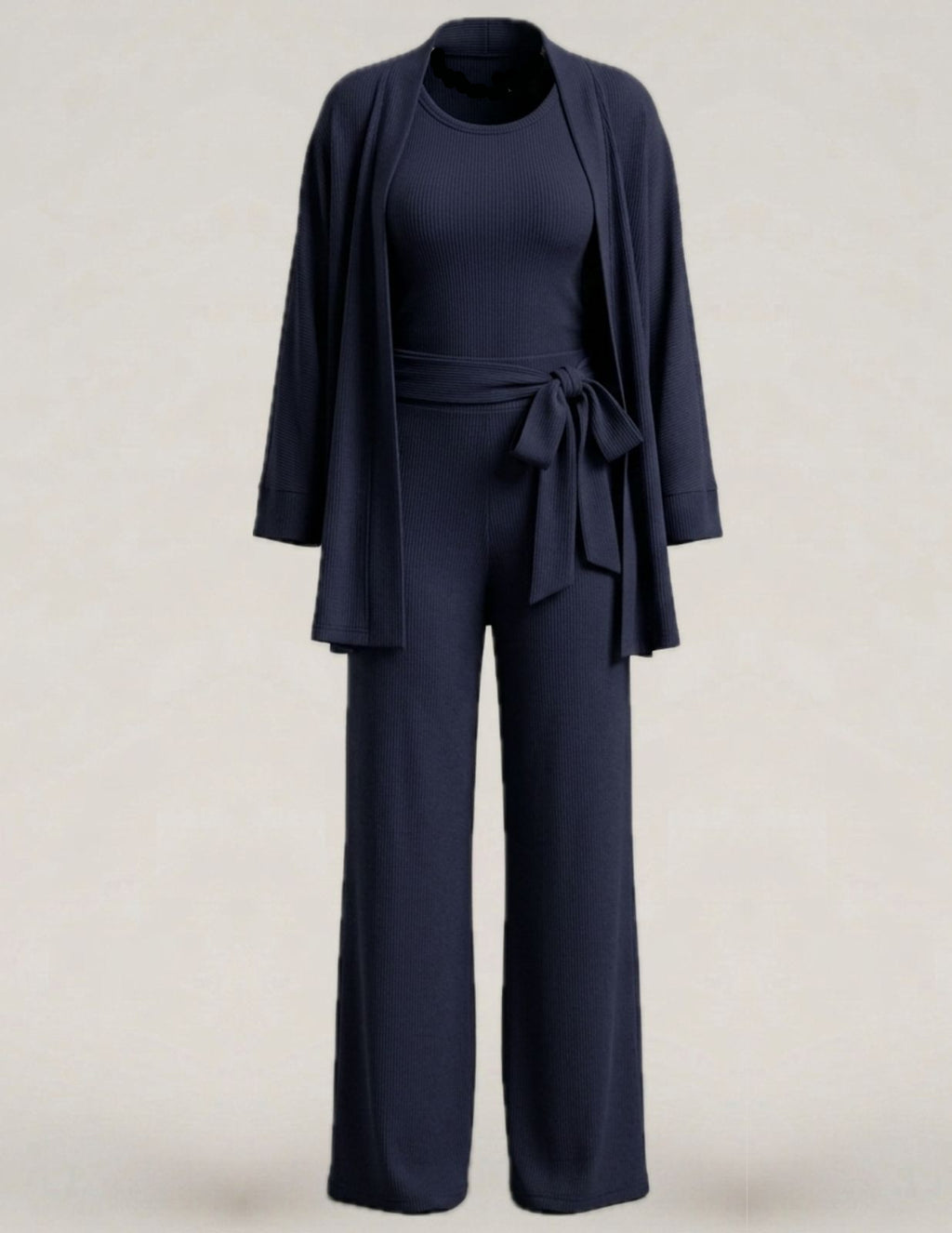 Calça pantalona com textura heritage