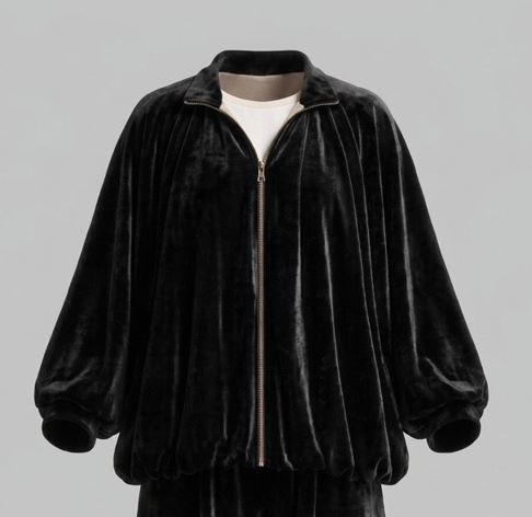 Jaqueta ampla zipper
