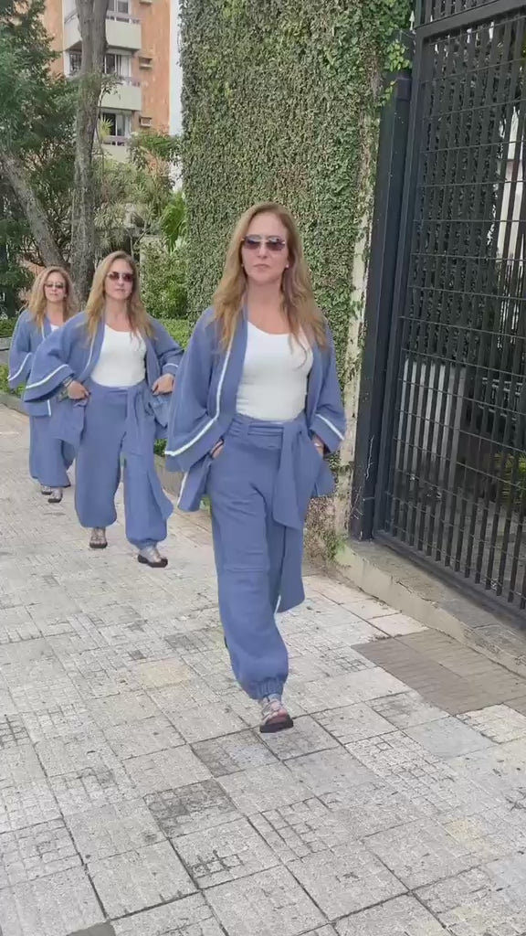 Calça jogger canelada